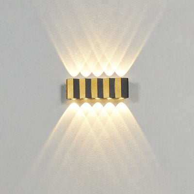 Modern Light Luxury Golden Aluminum Outdoor Waterproof Patio LED Wall Sconce Lamp