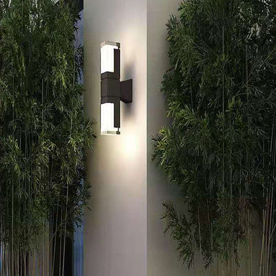 مصباح حائط LED خارجي حديث مقاوم للماء على شكل عمود مستطيل 