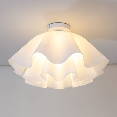 Modern Acrylic Scandinavian Style Petal 1-Light Flush Mount Light