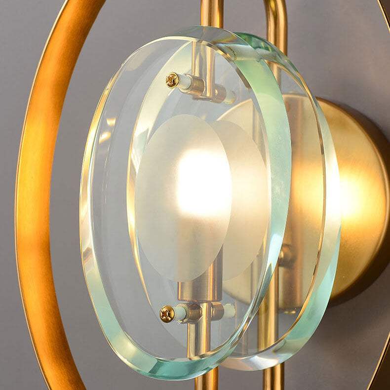 Modern Nordic Light Luxury Creative Round Ring 1-Light Wall Sconce Lamp