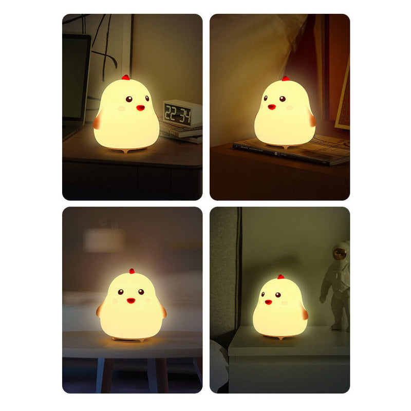 Lampe de Table à Télécommande LED avec Lumière Nocturne en Silicone Créatif Pat 