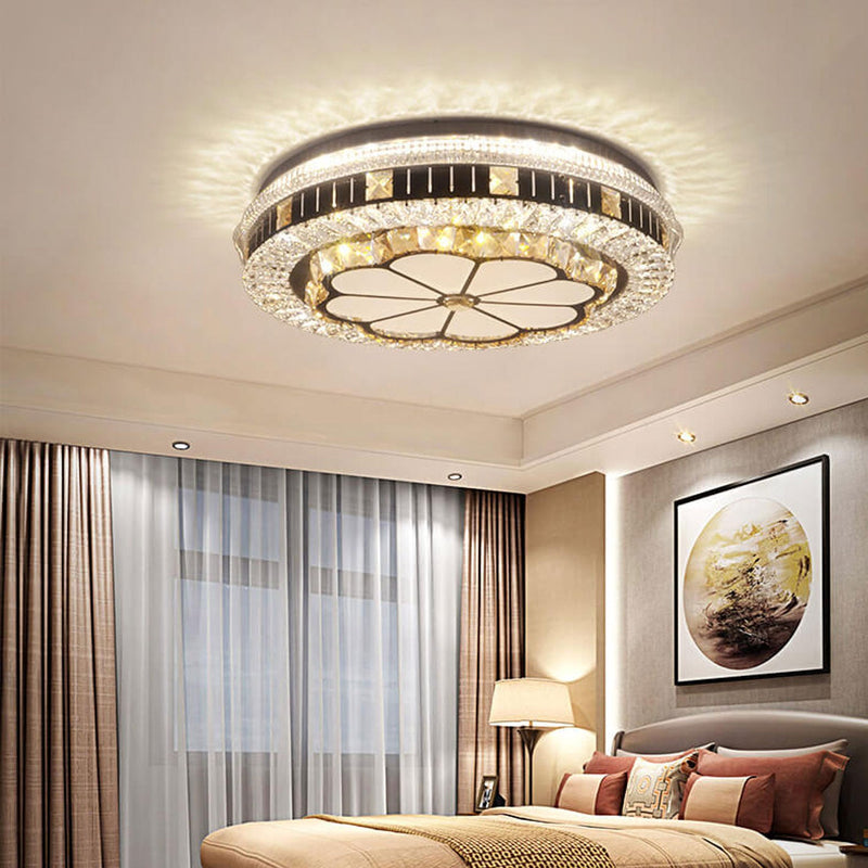 Nordic Light Luxury Round Design Multi-Style LED Flush Mount Light