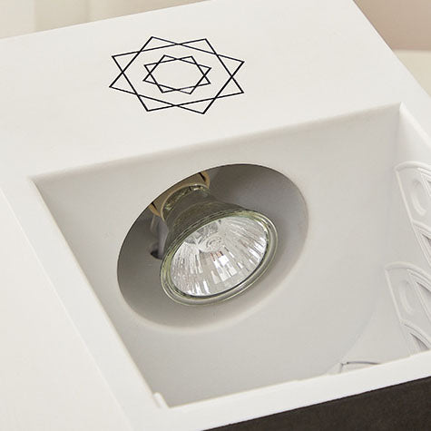 Lámpara de Mesa de Cera Derretida de Resina Cuadrada Minimalista Moderna de 1 Luz 