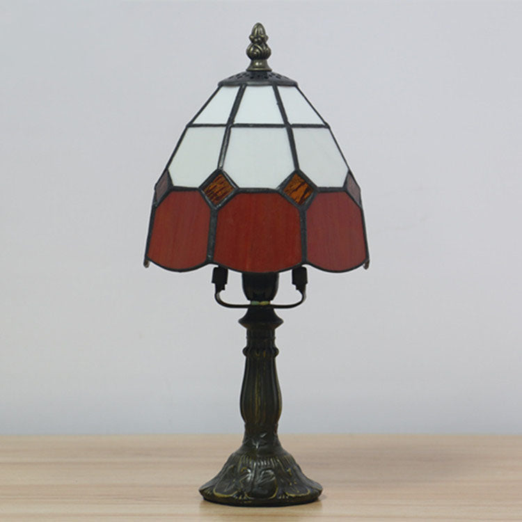 European Style Tiffany Cone Stained Glass 1-Light Table Lamp