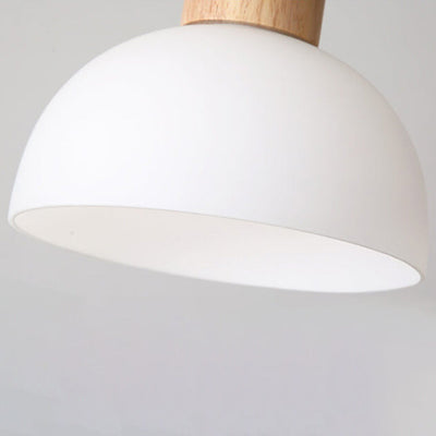 Nordic Minimalist White Dome Glass Bird 1-Light Pendant Light