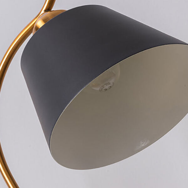 Modern Simple Metal Cone Shade 1-Light Table Lamp