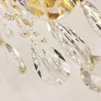 Europäischer Luxus-Messing-Kronleuchter mit geschnitzter Kristallkuppel und 6/8-Licht 