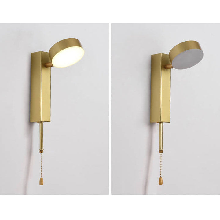 Lámpara de pared LED USB con base rectangular redonda minimalista nórdica 