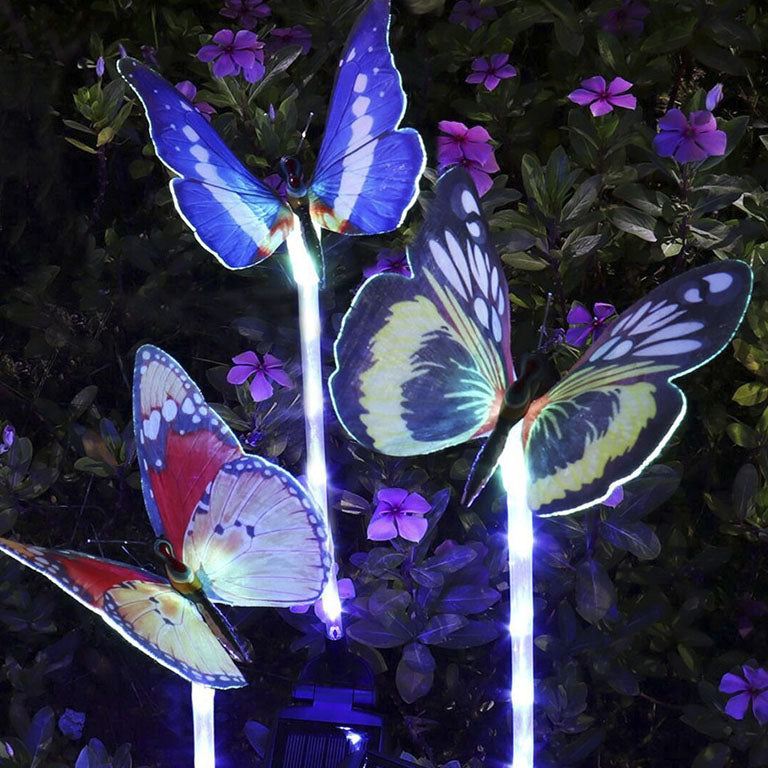 محاكاة الزينة الخارجية ألياف بصرية فراشة LED إدخال حديقة ضوء المناظر الطبيعية 
