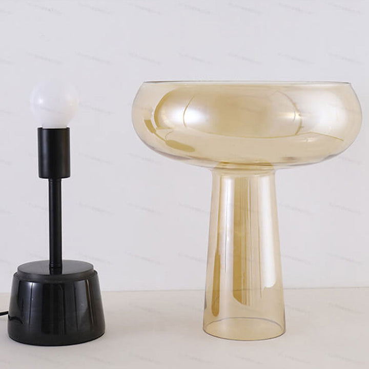Lampe de table LED en marbre et verre créatif simple 