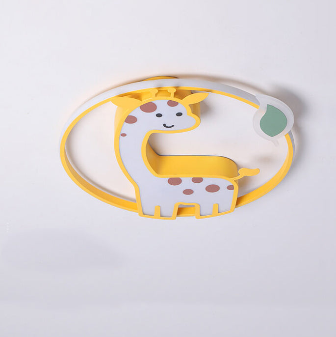 Cartoon Creative Giraffe Acrylic LED Flush Mount Ceiling Light