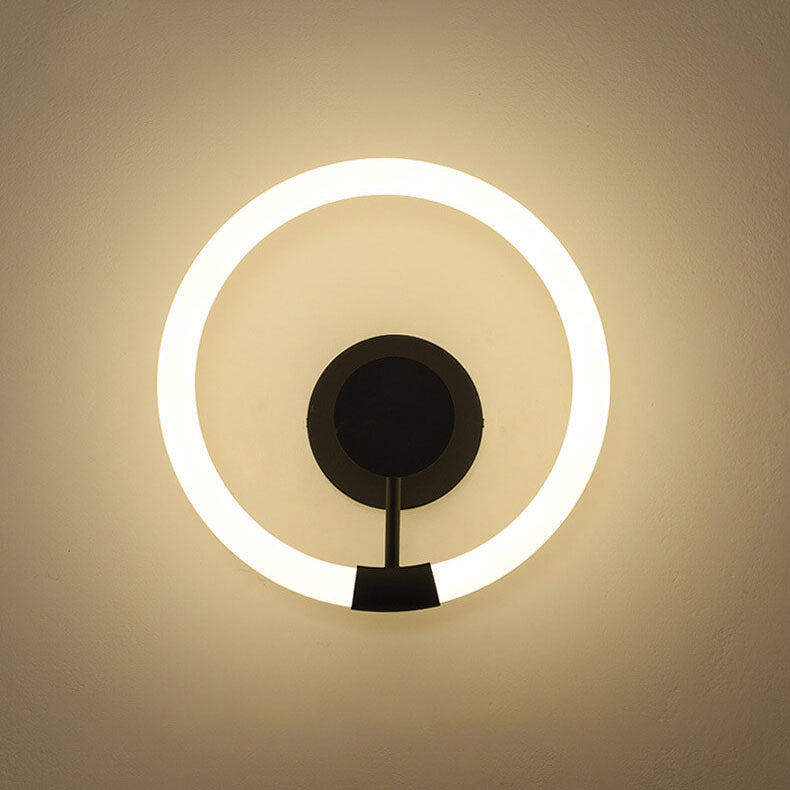 Zeitgenössische Einfachheit Kreis Acryl Schatten LED Wand Leuchte Lampe Für Schlafzimmer 