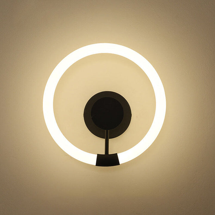 Zeitgenössische Einfachheit Kreis Acryl Schatten LED Wand Leuchte Lampe Für Schlafzimmer 