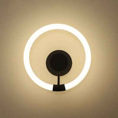 Contemporary Simplicity Circle Acrylic Shade LED Wall Sconce Lamp For Bedroom