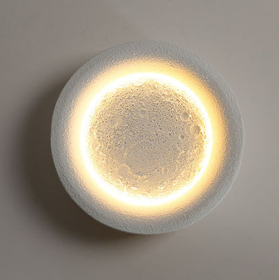 Moderne kreative Mond-runde Zement-LED-Wandleuchte-Lampe 