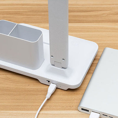 Lampe de bureau LED de lecture avec protection des yeux USB et porte-stylo pliable simple 
