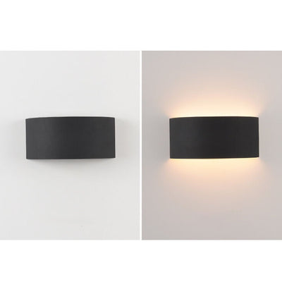 ミニマリスト ソリッドカラー アイアン ハーフサークル LED ウォール スコンス ランプ 