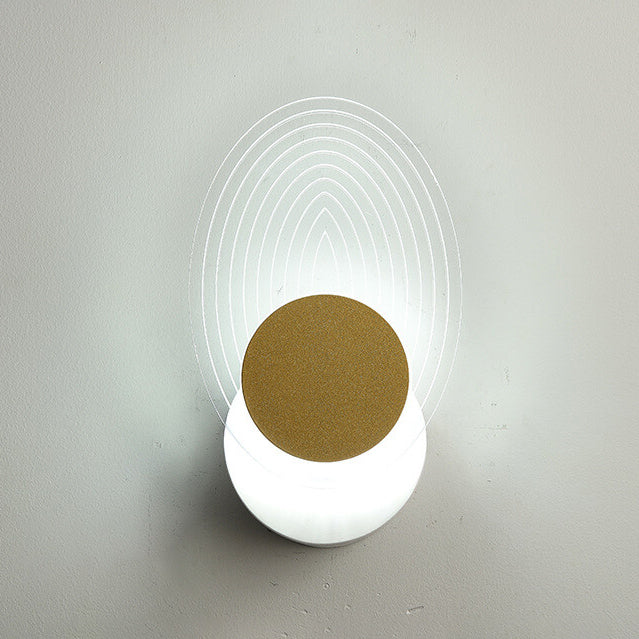مصباح حائط LED أكريليك هندسي ذهبي فاخر حديث 