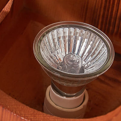 Vintage Walnut Cabin 1-Light Melting Wax Table Lamp