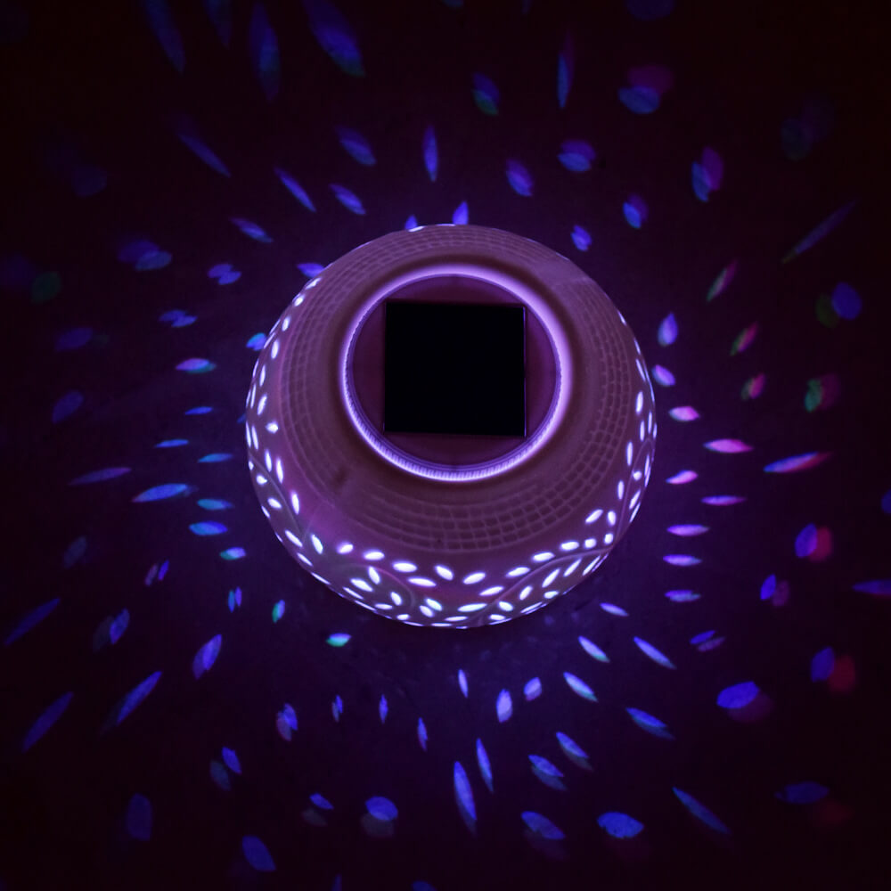Moderna luz de jardín para exteriores de cerámica creativa con LED solar 