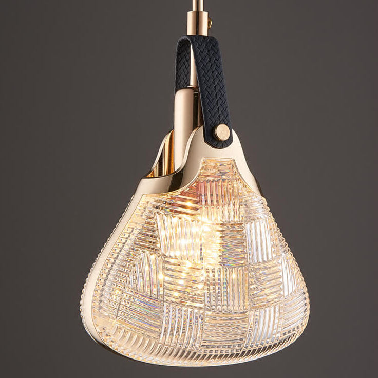 Nordisches Licht Luxus Transparentes Eisen LED Pendelleuchte 