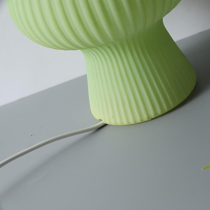 Modern Minimalist Mushroom 1-Light Glass Table Lamp For Bedside