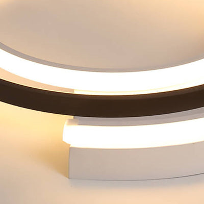 Nordic Creative Circle Half Round LED Flush Mount Ceiling Light