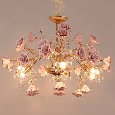 European Court Style Light Luxury Crystal 3/6/8-Light Island Light Chandelier