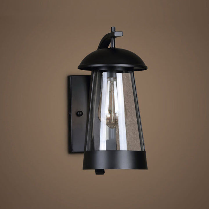 Lámpara de Aplique de Pared Exterior de 1 Luz Curvada Estilo Chino Nuevo e Impermeable 
