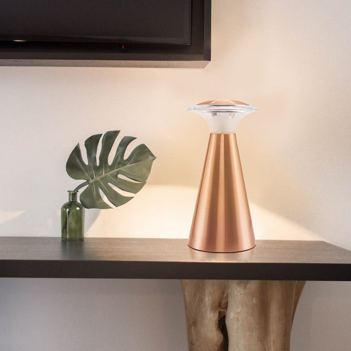 Lampe de table USB LED colonne acrylique champignon de luxe créatif 