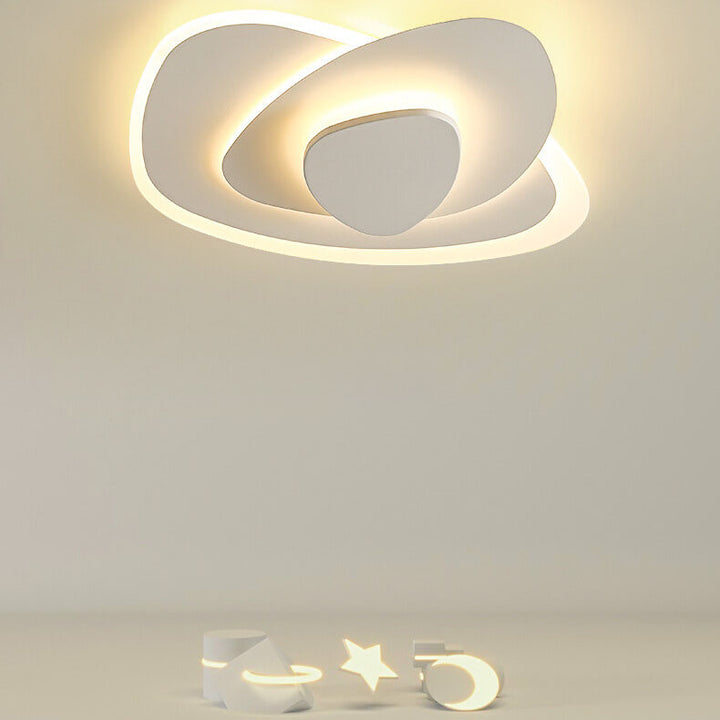 Nordische einfache geometrische Schmiedeeisen Acryl LED Unterputz Deckenleuchte 