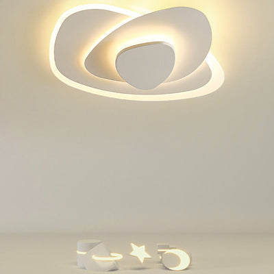 Nordische einfache geometrische schmiedeeiserne LED-Deckenleuchte aus Acryl