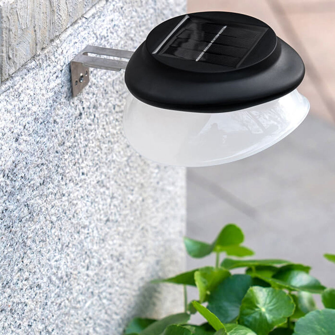 Outdoor Solar Runde ABS Wasserdichte Zaun-Wandleuchte 