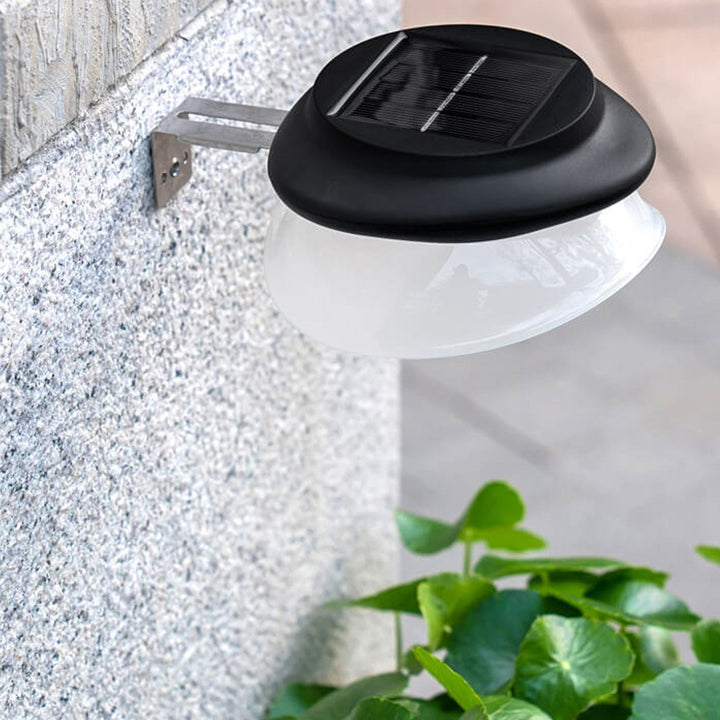 Outdoor Solar Runde ABS Wasserdichte Zaun-Wandleuchte 