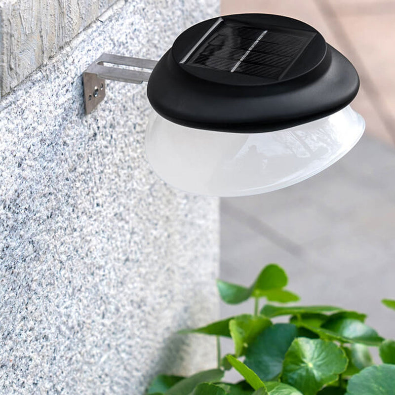 Outdoor Solar Round ABS Waterproof Fence Wall Sconce Lamp