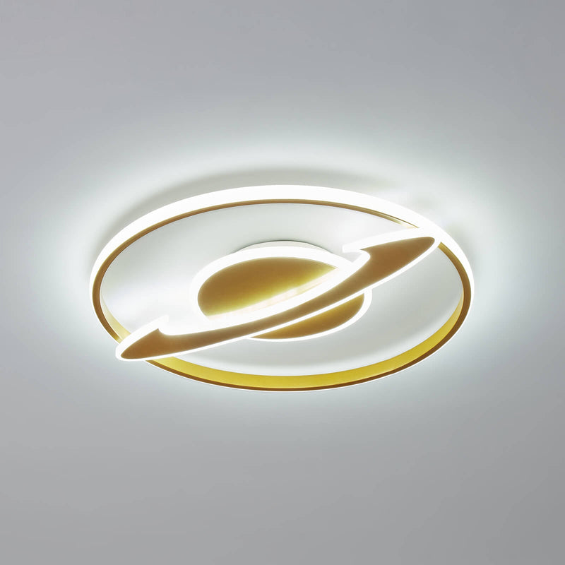 Modern Luxury Gold Satellite Round Design LED Flush Mount Ceiling Light