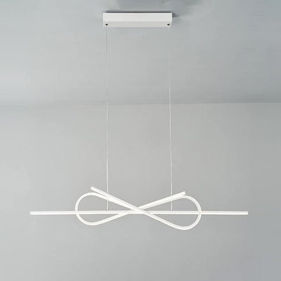 Modern Light Luxury Bow Line Design Island Light LED-Kronleuchter