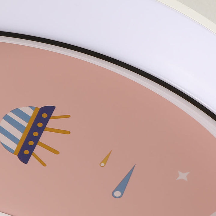 Plafonnier LED encastré en fer pour enfants, lapin de dessin animé moderne 