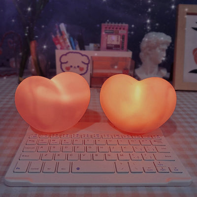 Modern Silicone Creative Heart LED Night Light Table Lamp