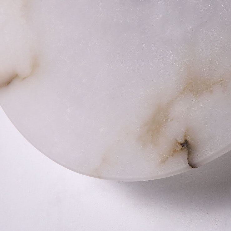 Modern Luxury Round Marble Iron LED Wall Sconce Lamp