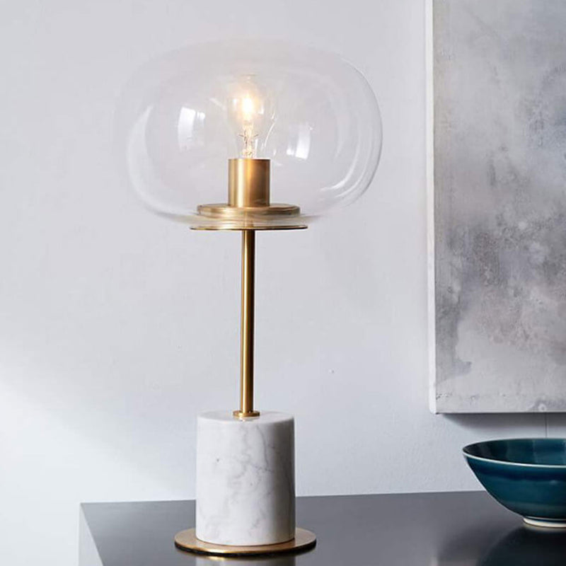 Lampe de table à 1 lumière en boule de verre minimaliste créative nordique 