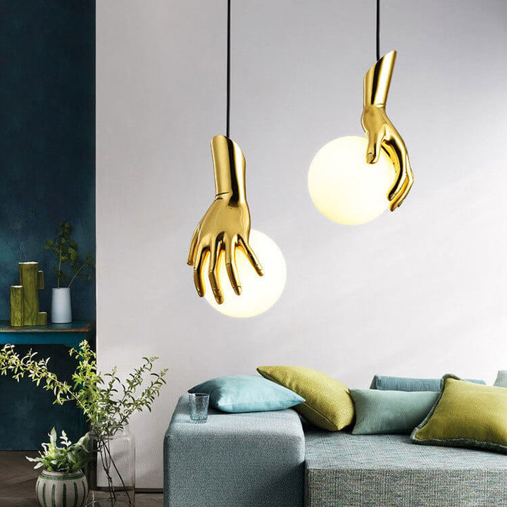 Modern Minimalist Creative All Copper Glass 1-Light Pendant Light