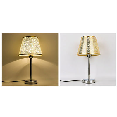 Lampe de table européenne rétro en tissu à 1 lumière 