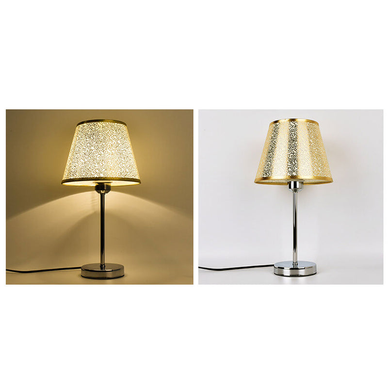 Lampe de table européenne rétro en tissu à 1 lumière 