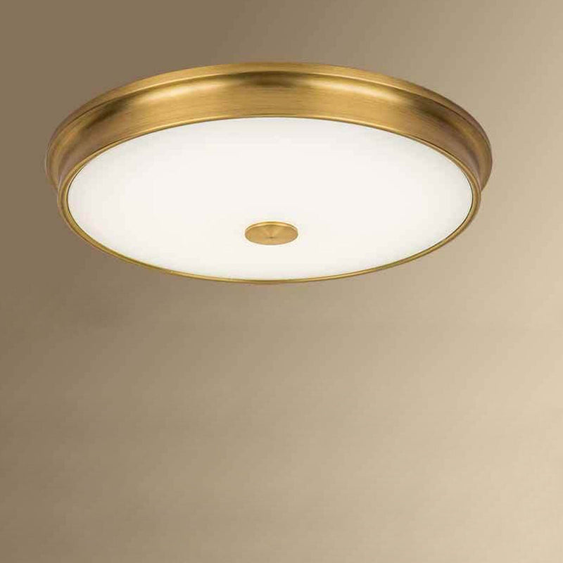 Vintage Luxury Round Glass LED Flush Mount Ceiling Light