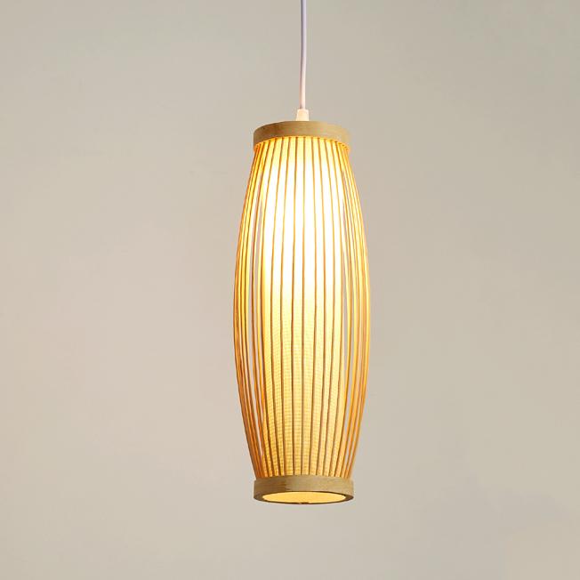 Creative Bamboo Weaving Laterne 1-Licht-Pendelleuchte 