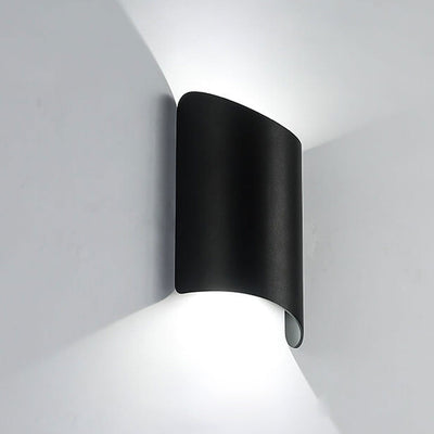 Modern Minimalist Rolled Edge Column LED Wall Sconce Lamp