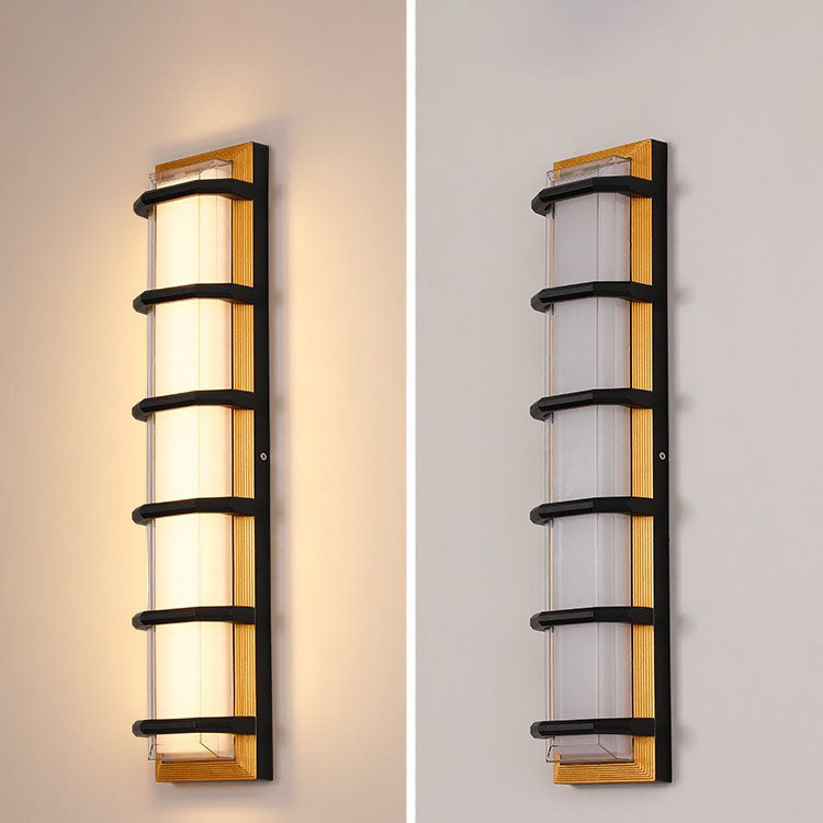 مصباح حائط LED مقاوم للماء بظل أكريليك مكعب من الألومنيوم الصناعي المعاصر للحديقة 