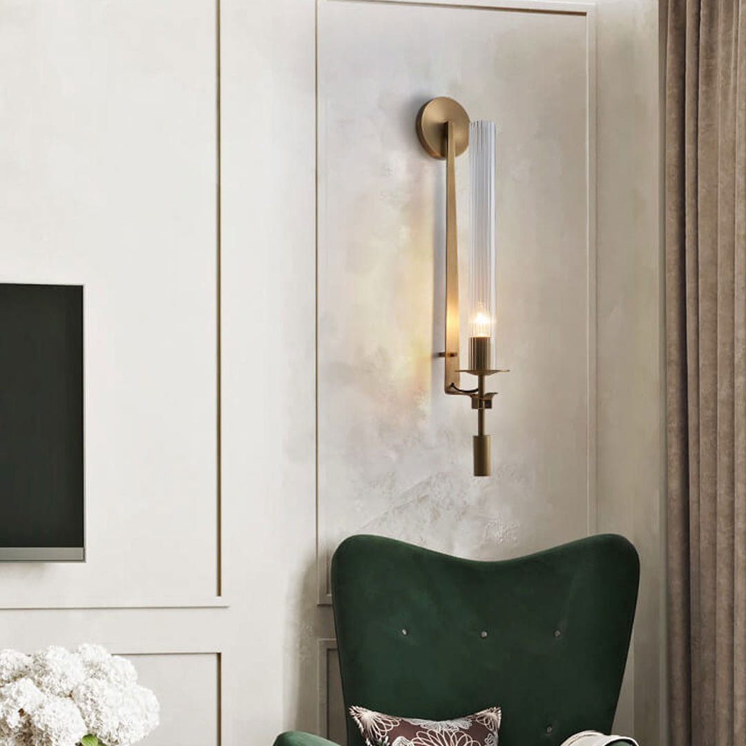 Applique murale moderne de luxe à 1 lumière en cuivre 
