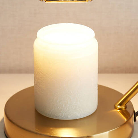 Lámpara de Mesa de 1 Luz de Cera Derretida de Aromaterapia de Vidrio de Hierro Cuadrangular de Lujo Moderno 